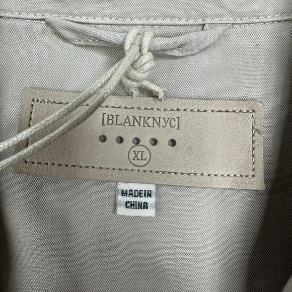 NWOT Anthropologie Blank NYC Breezy Moto Jacket Size XL White Sand Tan - Picture 11 of 13